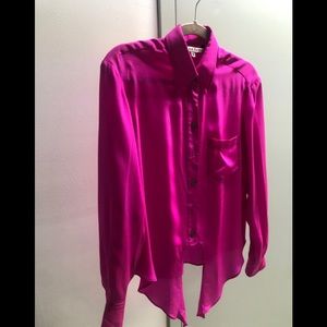 Pink silk blouse